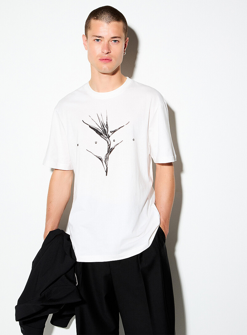 Bird of paradise print T-shirt product image (primary)