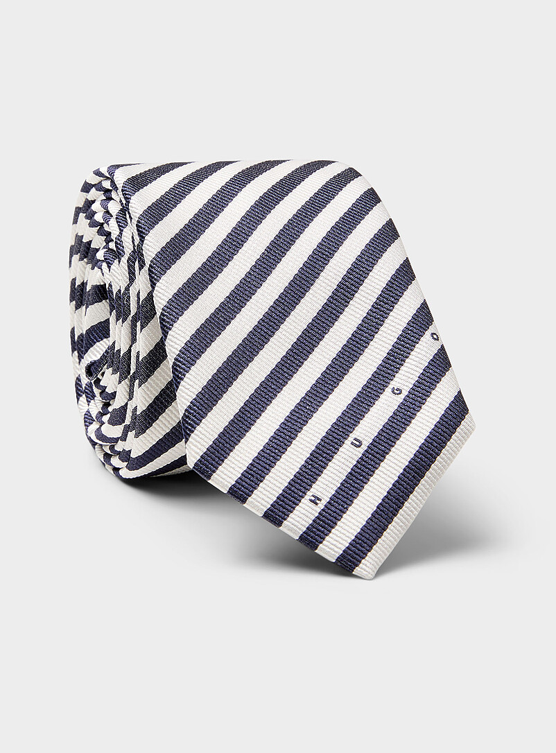 Nautical diagonal-stripe tie product image (primary)