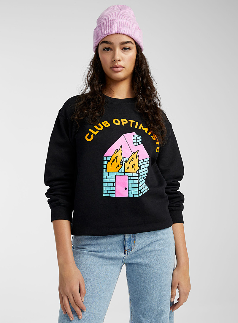 Pony Emotions Infinies Black Club Optimiste sweatshirt for women