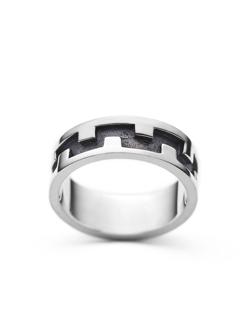 Dominic Dufour Silver Geometric ring