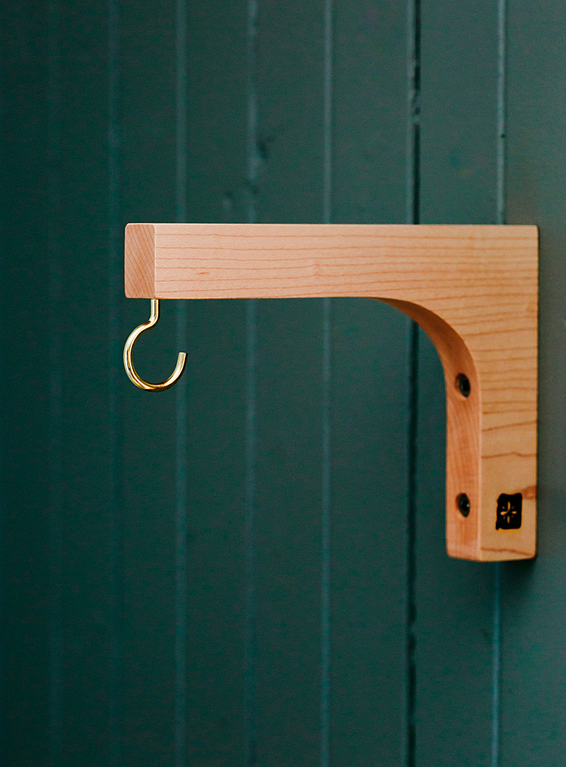 Le Tenon et la Mortaise Maple Wood Hanging flower box bracket
