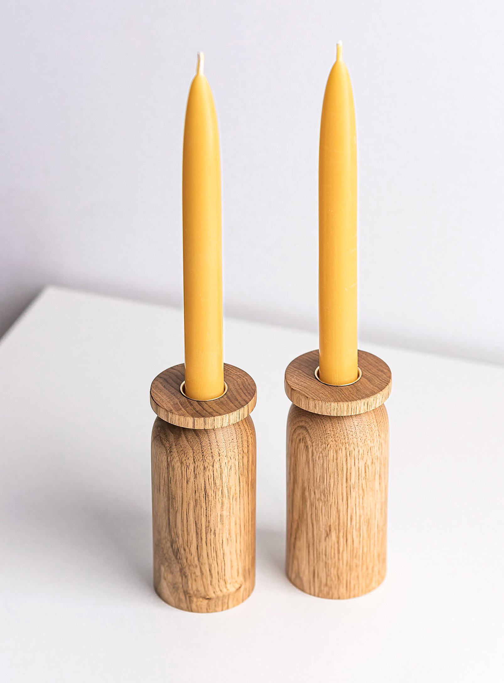 Le Tenon et la Mortaise - Pot du Phare butternut candleholder