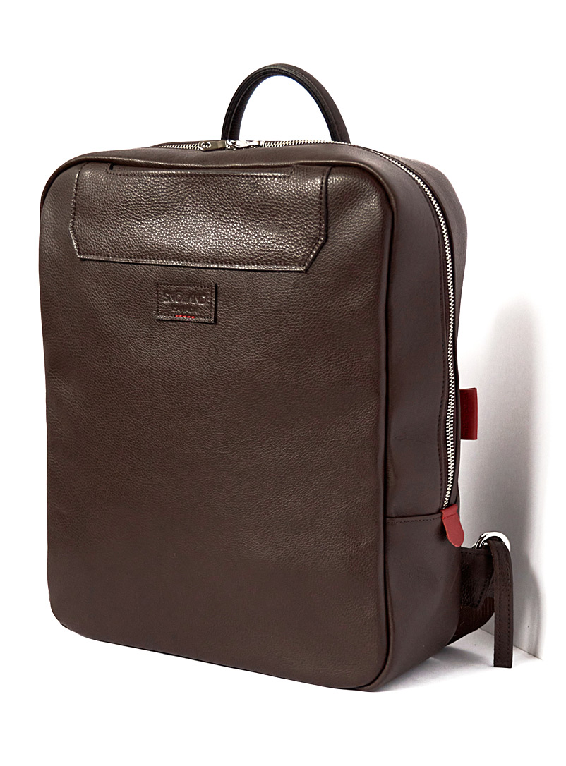 Snoland Dark Brown Leather backpack