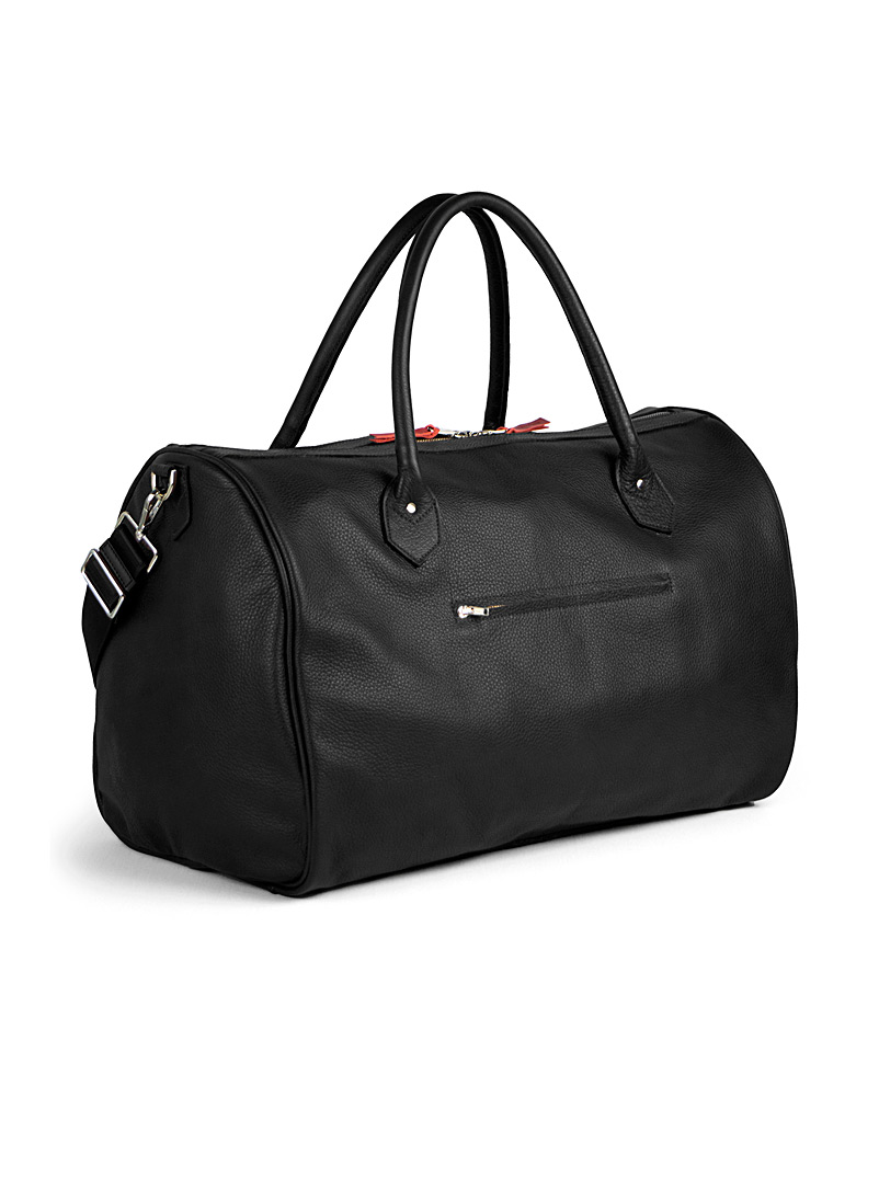 Snoland Black Voyageur leather travel bag