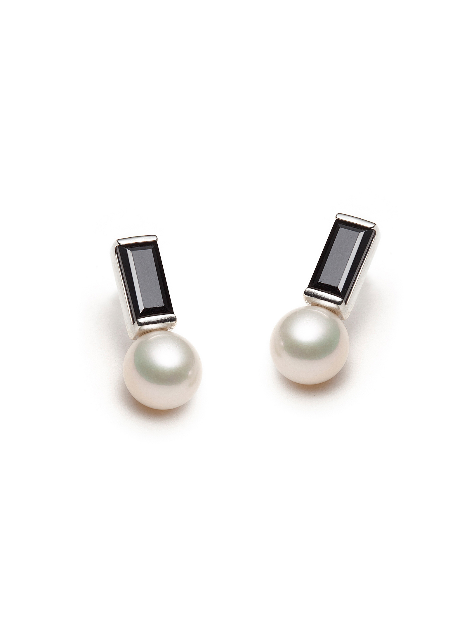 Atelier LAF - Baguette and pearl earrings