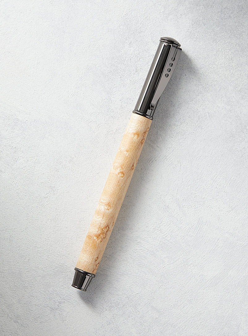 Au tournant de l'art: Le stylo bille en bois d'érable Brun
