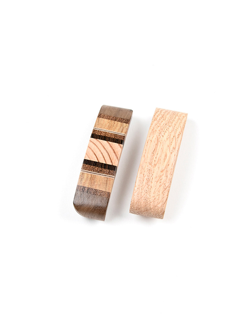 Isabelle Ferland Assorted Very small wooden hair clips Set of 2