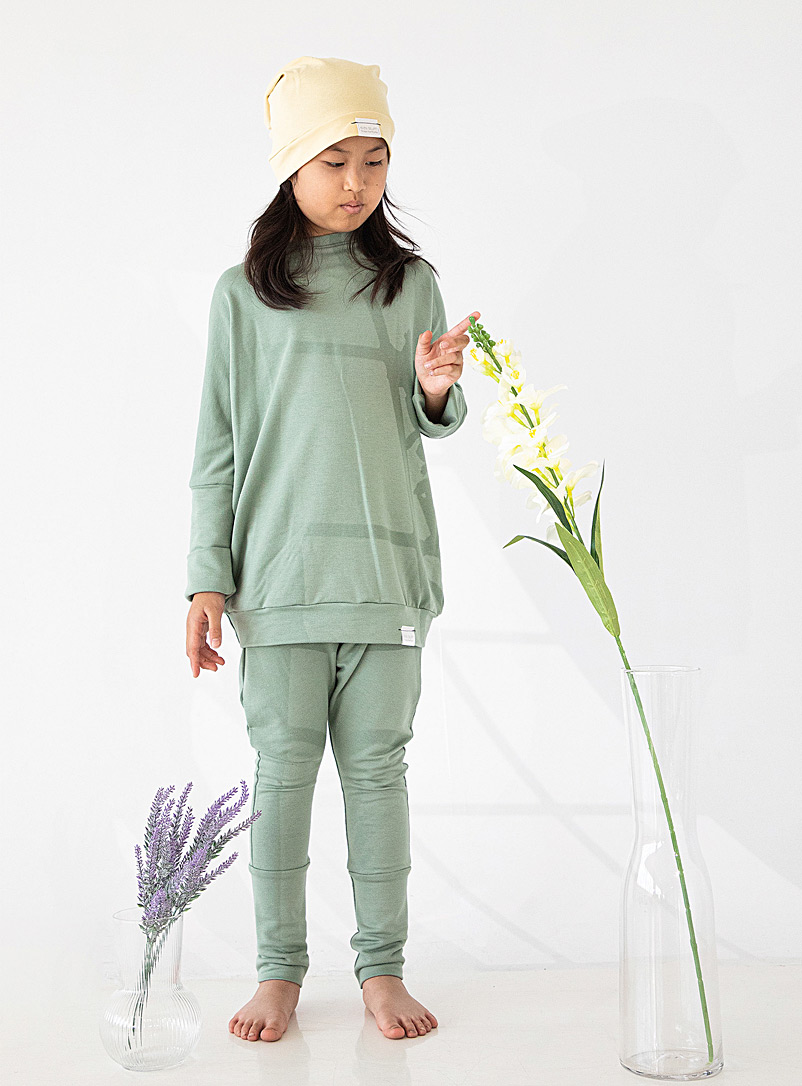 Trucs d'enfants Green Bamboo and cotton grow-with-me sweatshirt