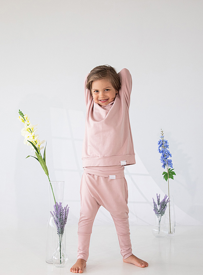 Trucs d'enfants Pink Bamboo and cotton grow-with-me sweatshirt