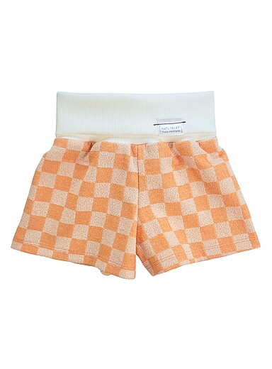 Le short &eacute;volutif ratin&eacute; damier color&eacute;