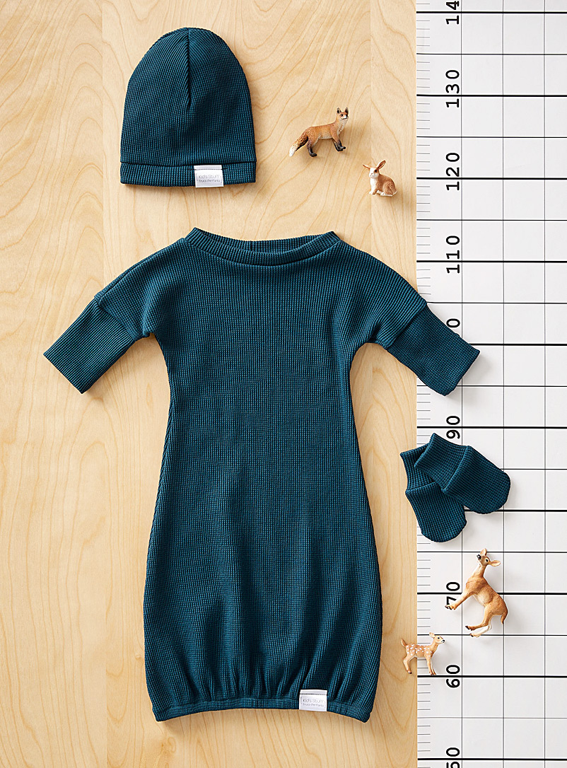 Trucs d'enfants: L'ensemble évolutif nouveau-né robe coton bio sarcelle Enfant - 3 pièces Sarcelle-turquoise-aqua