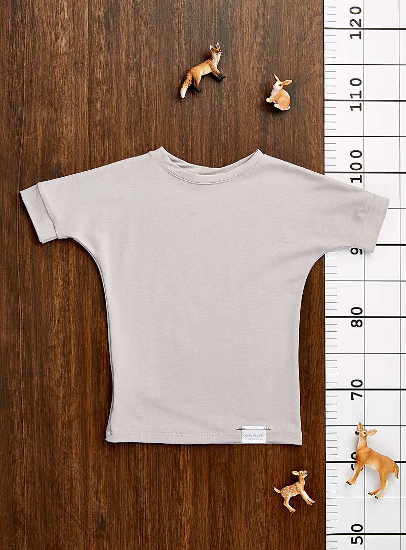 Trucs d'enfants: Le t-shirt évolutif doux bambou Enfant Gris pâle