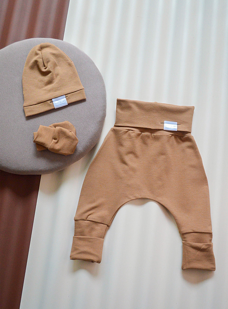 Trucs d'enfants: L'ensemble évolutif nouveau-né pantalon coton et lyocell Enfant - 3 pièces Orange pâle