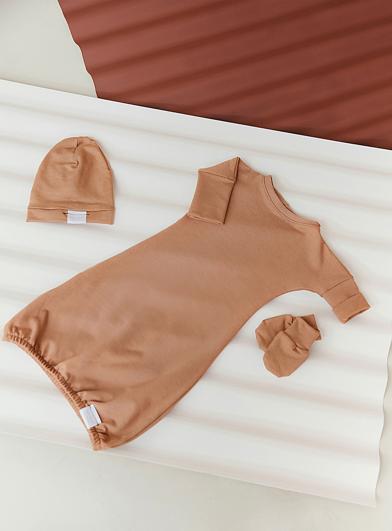 Trucs d'enfants: L'ensemble évolutif nouveau-né robe coton et lyocell Enfant - 3 pièces Orange pâle