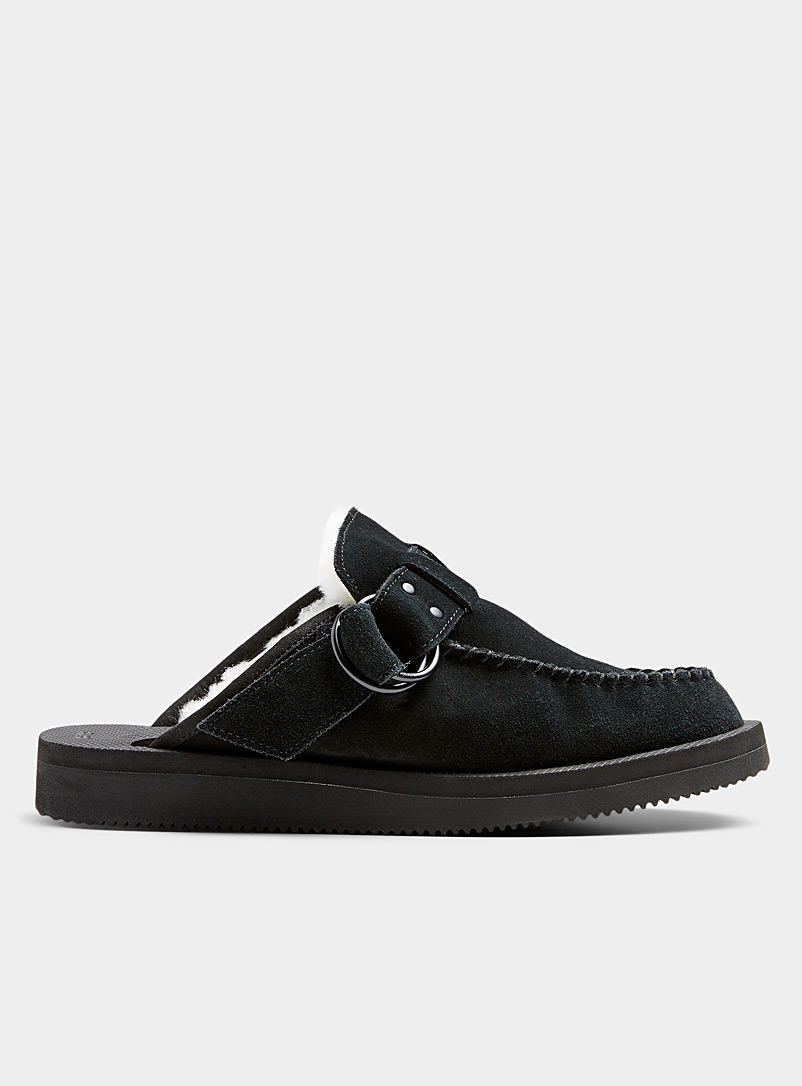 Suicoke Black Lemi-Mab mule slippers Men for men