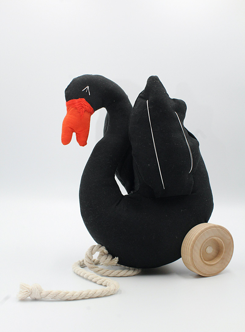 Brownstone Playhouse Assorted black Large swan pull toy