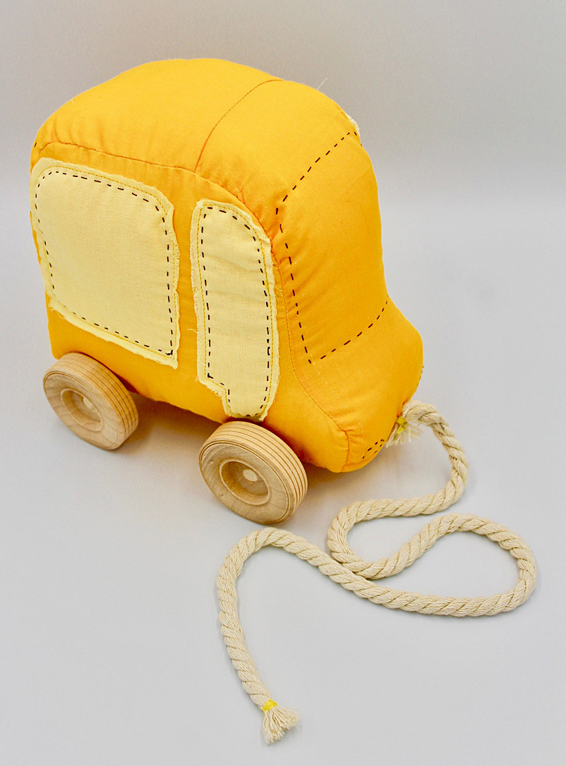 Brownstone Playhouse Golden Yellow Yellow bus pull-toy