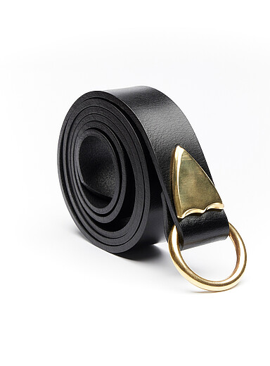La ceinture en cuir m&eacute;daillon dor&eacute; Tara