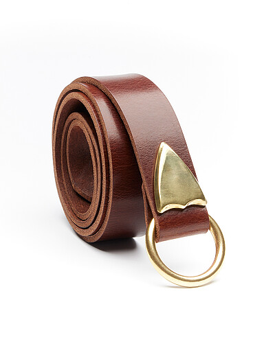 La ceinture en cuir m&eacute;daillon dor&eacute; Tara