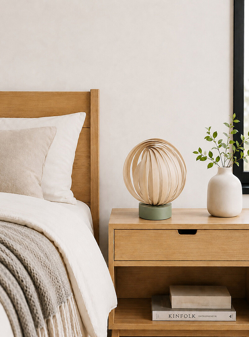 Alba white birch table lamp product image 2