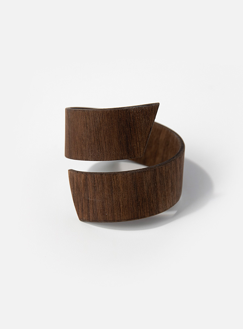 Bom(design): Le bracelet ruban de bois véritable Bois de noyer
