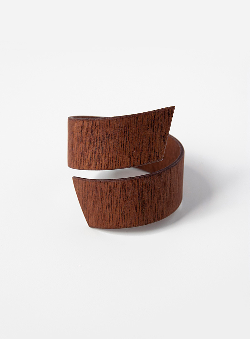 Bom(design): Le bracelet ruban de bois véritable Acajou