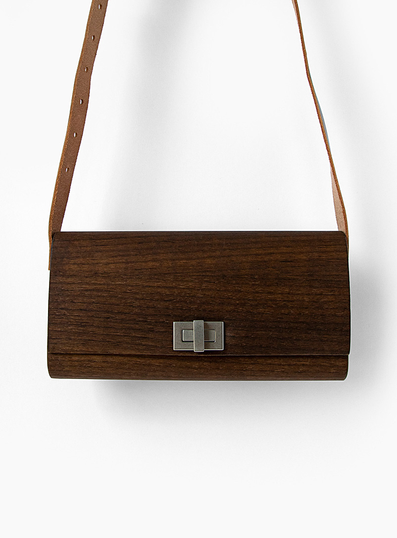 Bom(design) Walnut Wood Genuine wood koula bag