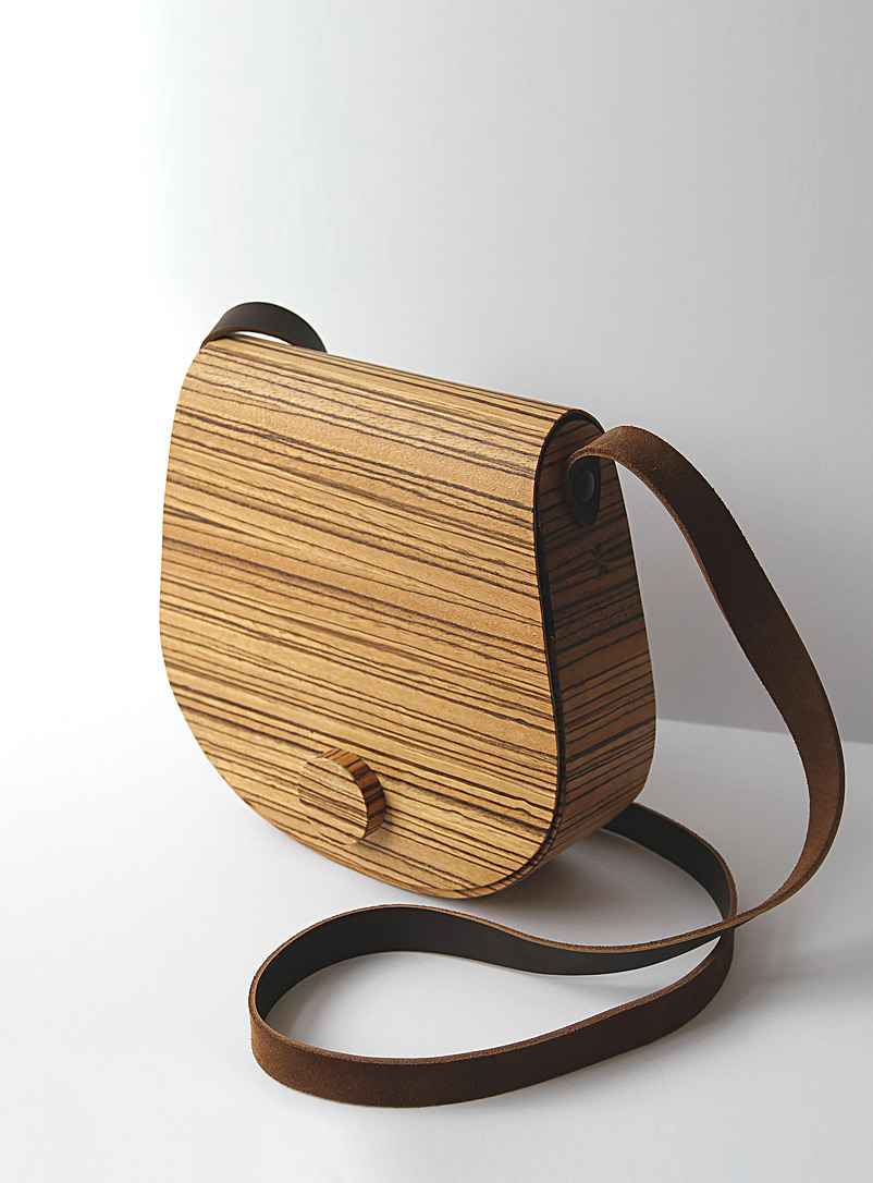 Bom(design): Le sac Maïa bois véritable Brun