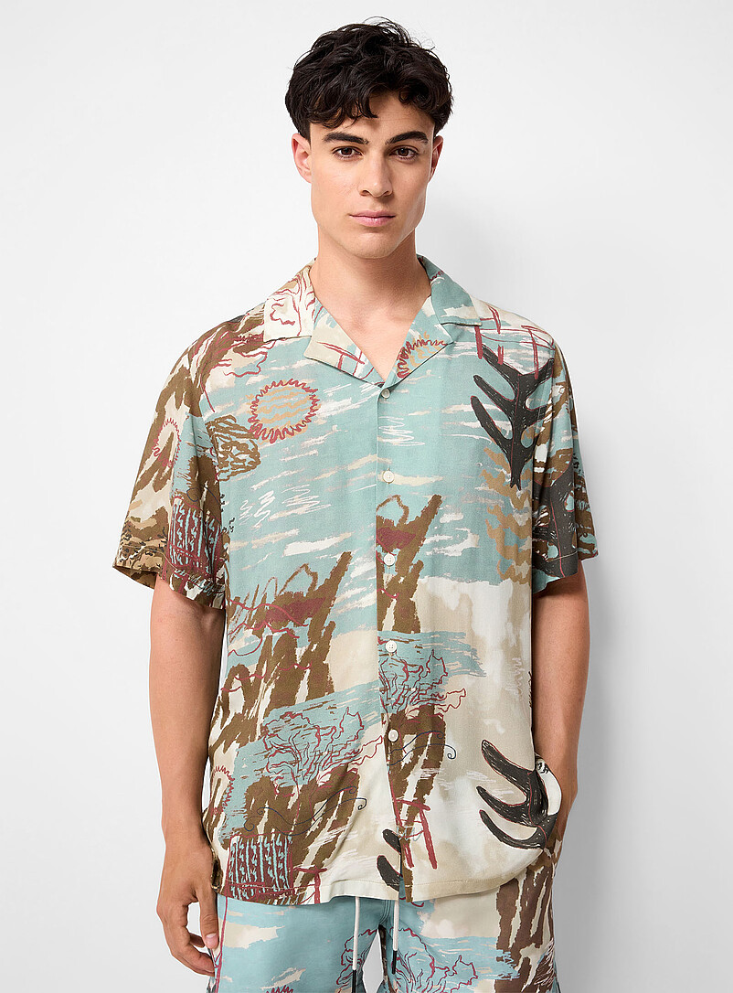 Montara abstract desert camp shirt product image 2