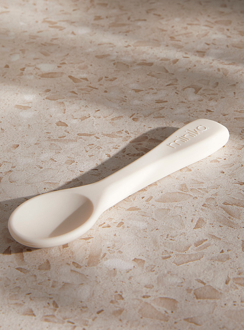Minika White Silicone spoon for the little ones