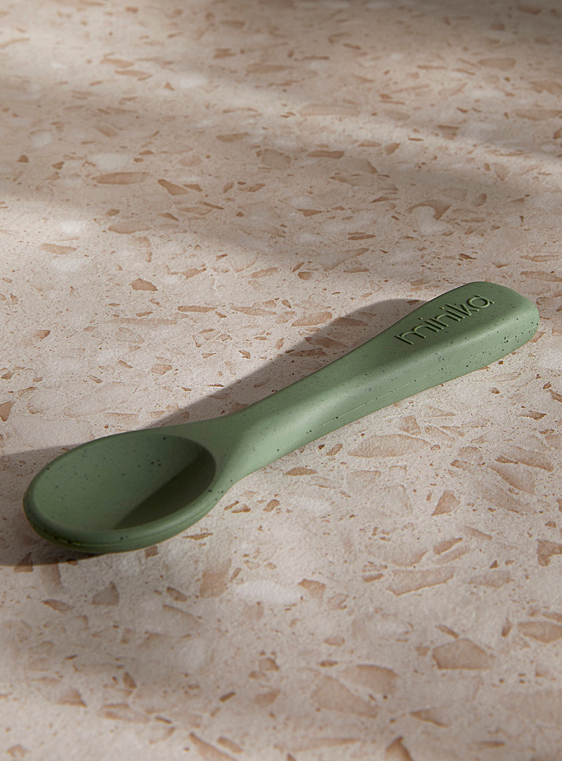 Minika Green Silicone spoon for the little ones