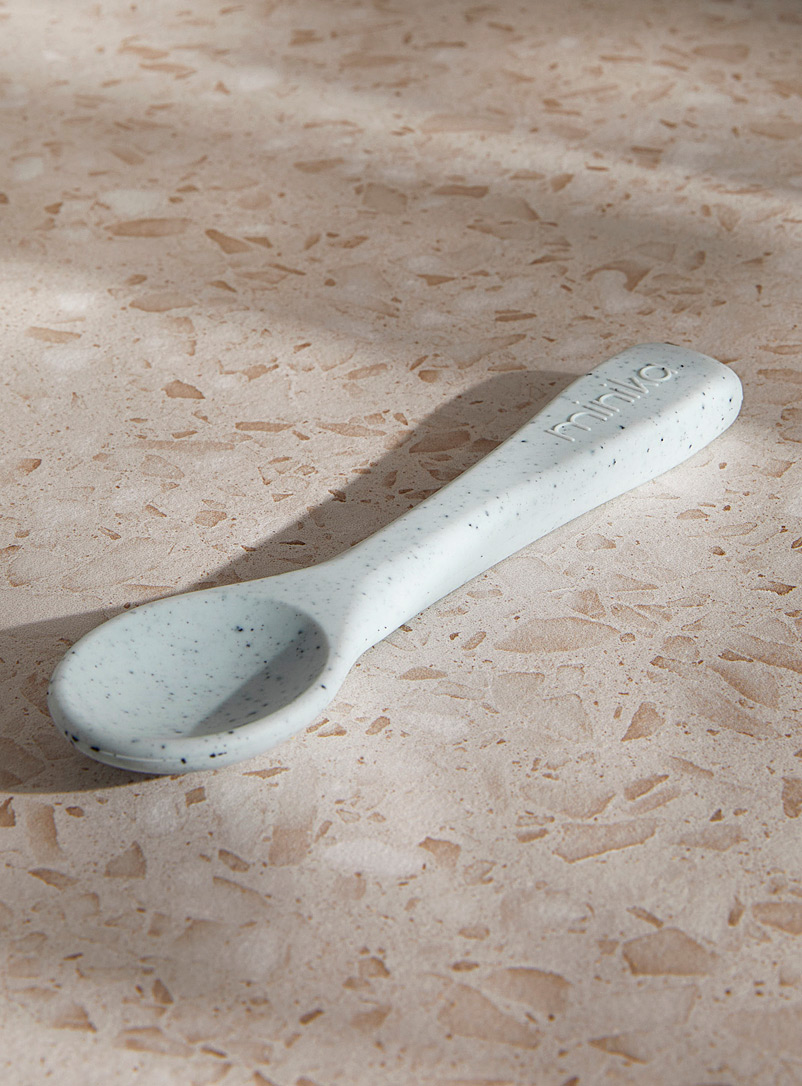 Minika Baby Blue Silicone spoon for the little ones