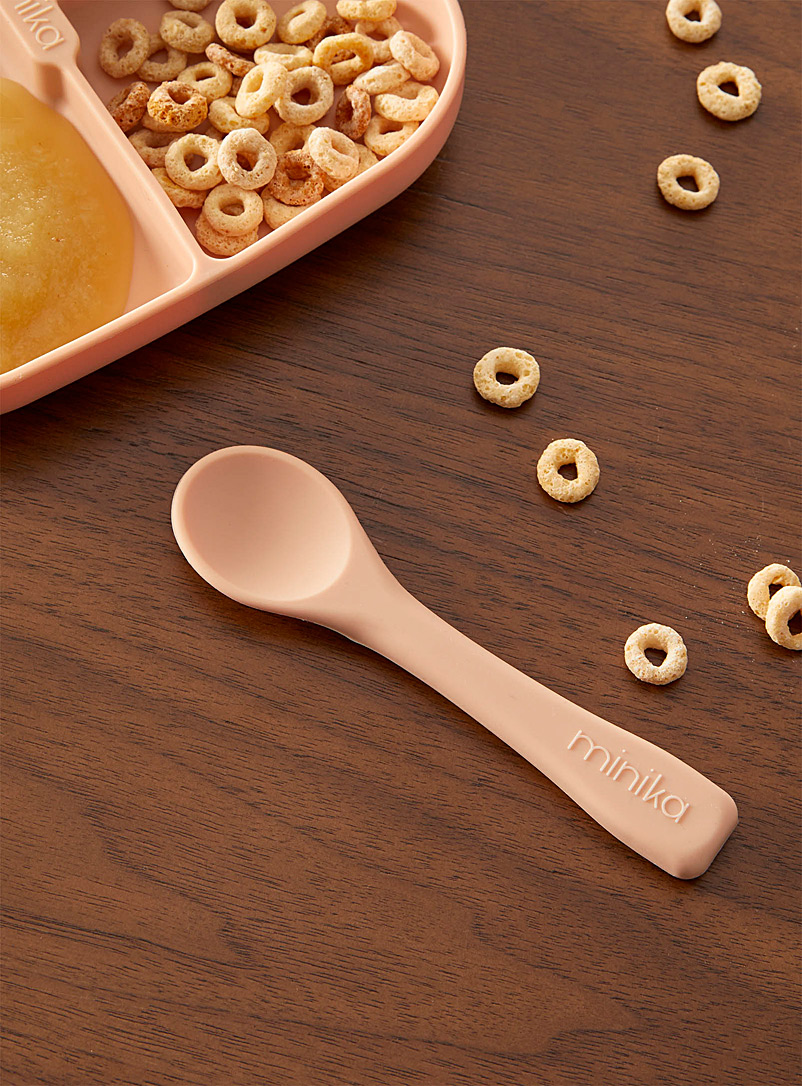Minika Pink Silicone spoon for the little ones