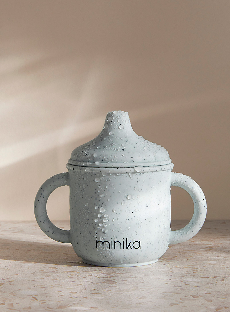 Minika Baby Blue Silicone spouted glass