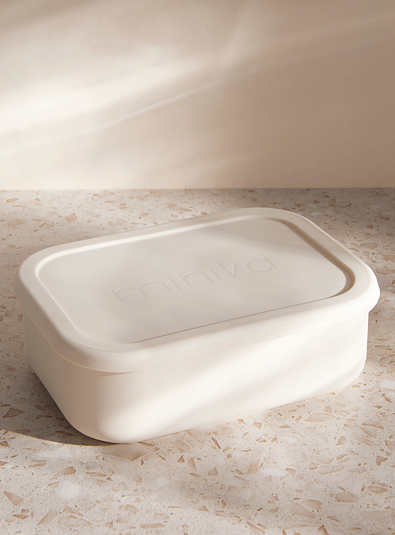 Minika: La boîte à lunch en silicone Blanc
