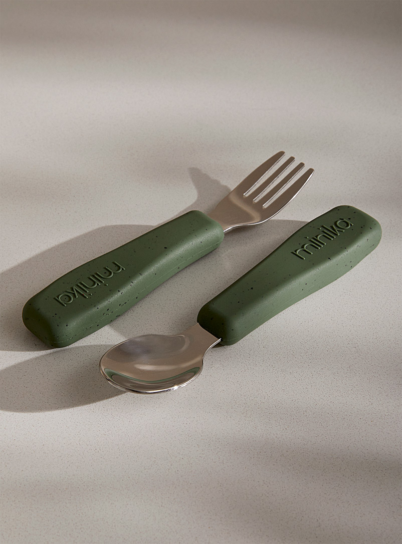 Minika Emerald/Kelly Green Children's silicone utensils Set of 2