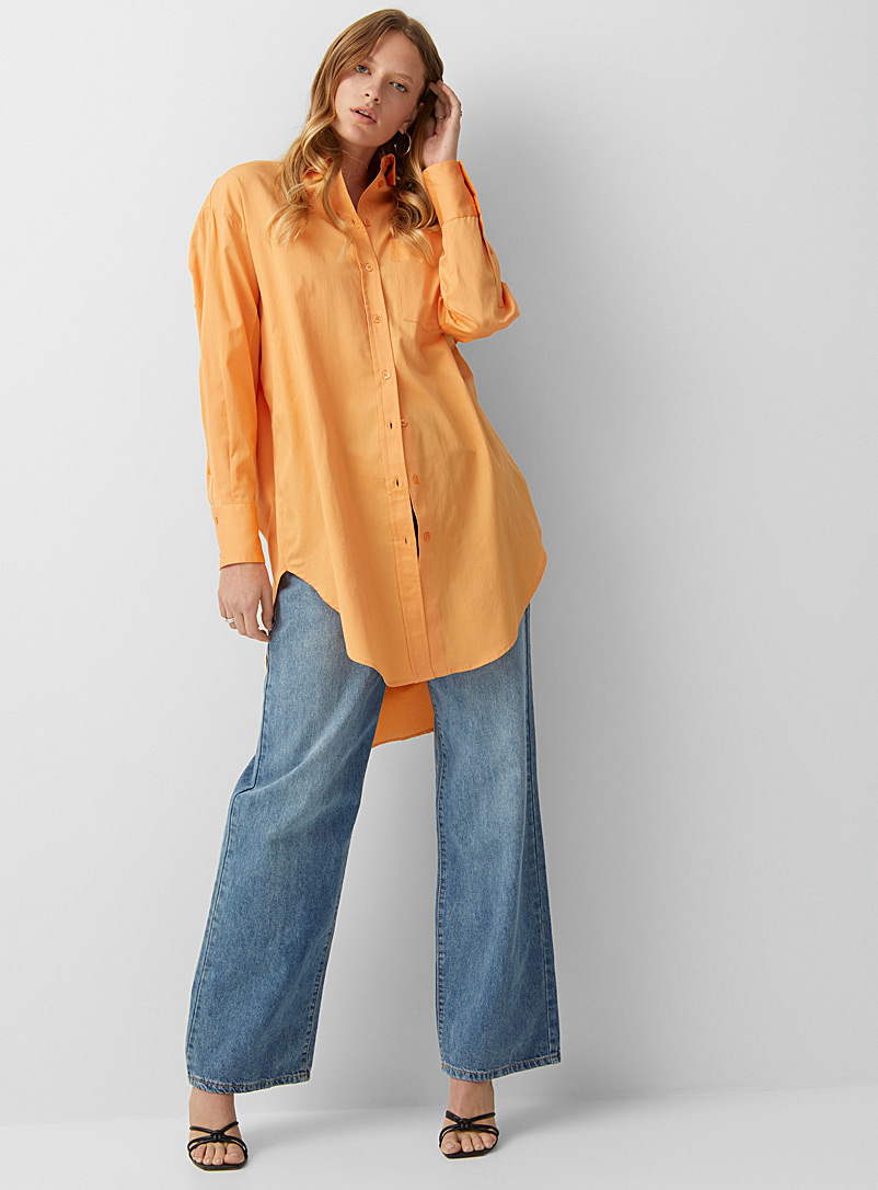 Icône: La chemise amplifiée Orange pour femme