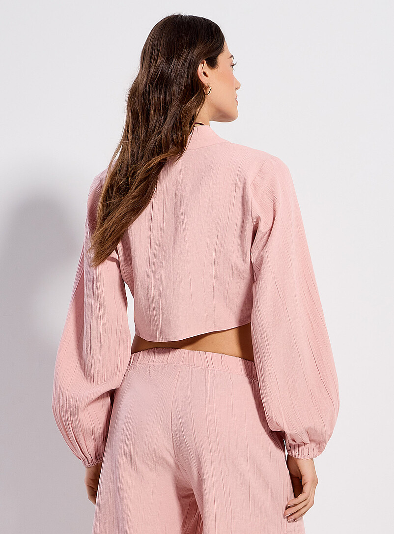Simons: Le bol&eacute;ro manches bouffantes Vieux rose pour femme