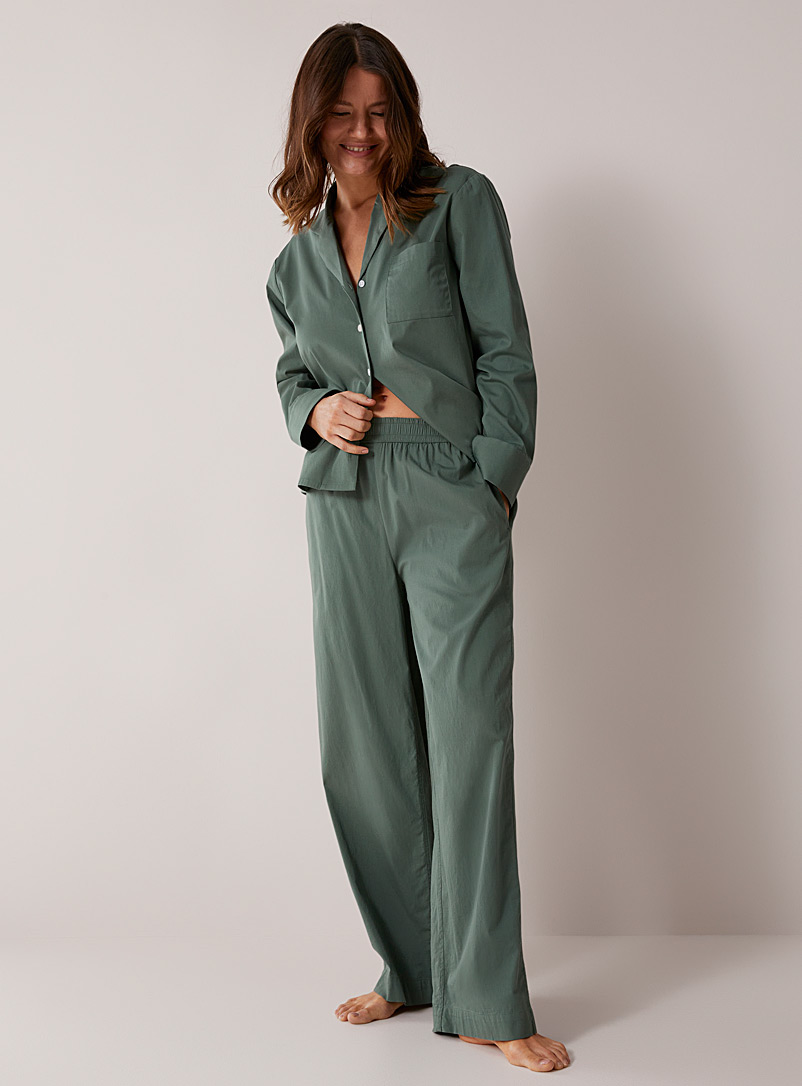 Patterned organic cotton pyjama set