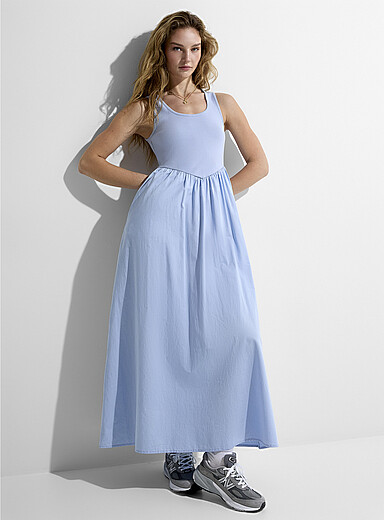 Robe Longue Sans Manches Bleue - Marque Technics - Taille 12 - Occasion Très Bon état