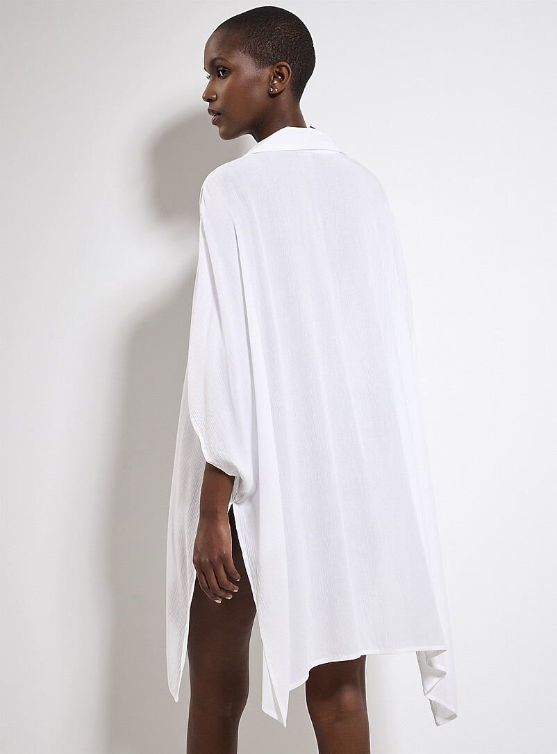 Tunique Blouse Blanche Femme François Girbaud - Taille S, Manches Longues En Viscose, Neuf Avec étiquettes