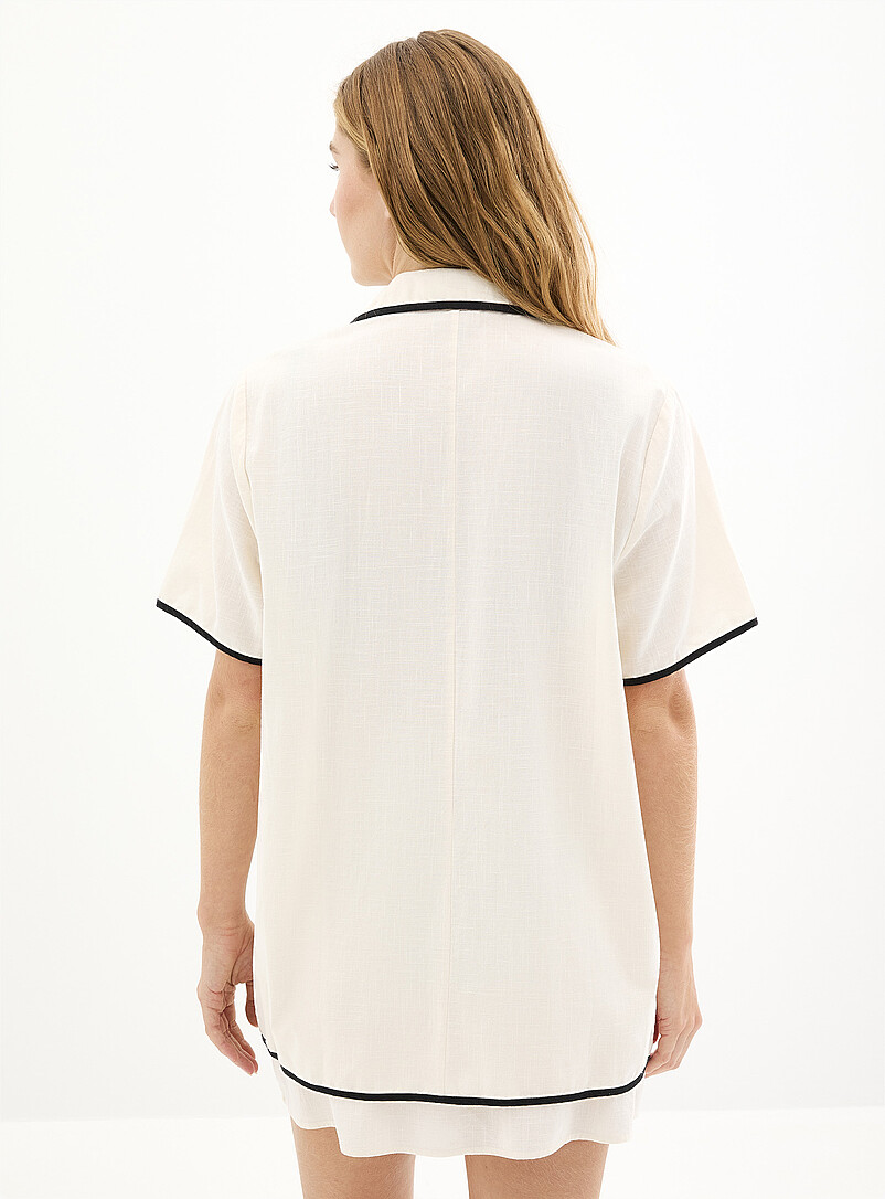 Simons: La chemise coton &agrave; boucles Brun pour femme