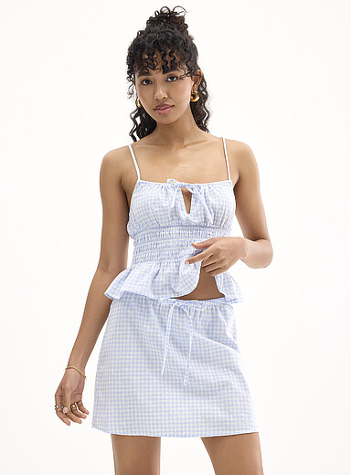 La minijupe coton taille ajustable