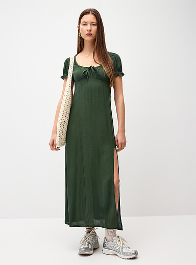 La robe maxi effet froiss&eacute;