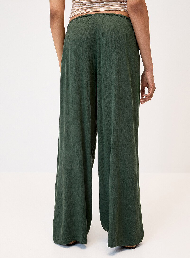 Twik: Le pantalon large froiss&eacute; taille &eacute;lastique Orange vif - Citrus pour femme