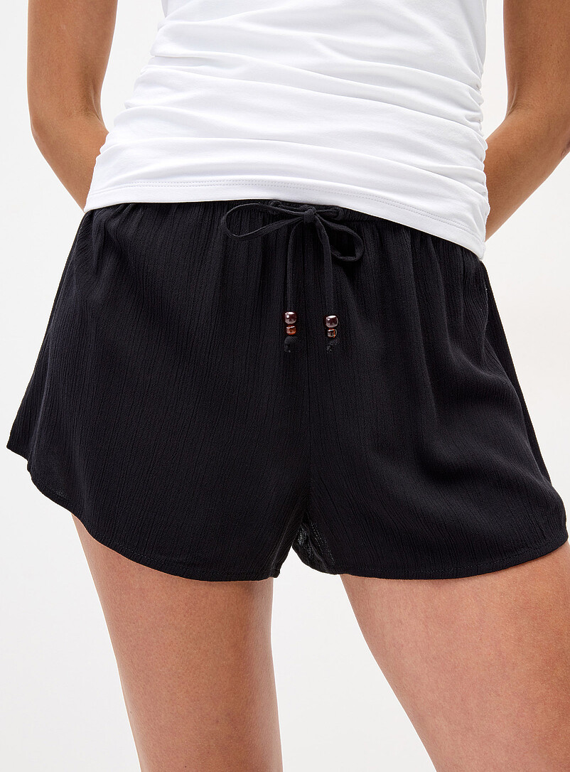 Twik: Le minishort froiss&eacute; taille &eacute;lastique Orange vif - Citrus pour femme