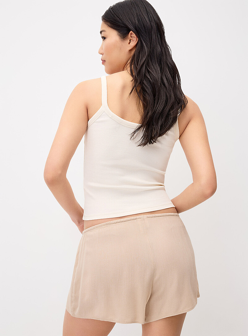 Twik: Le minishort froiss&eacute; taille &eacute;lastique Orange vif - Citrus pour femme