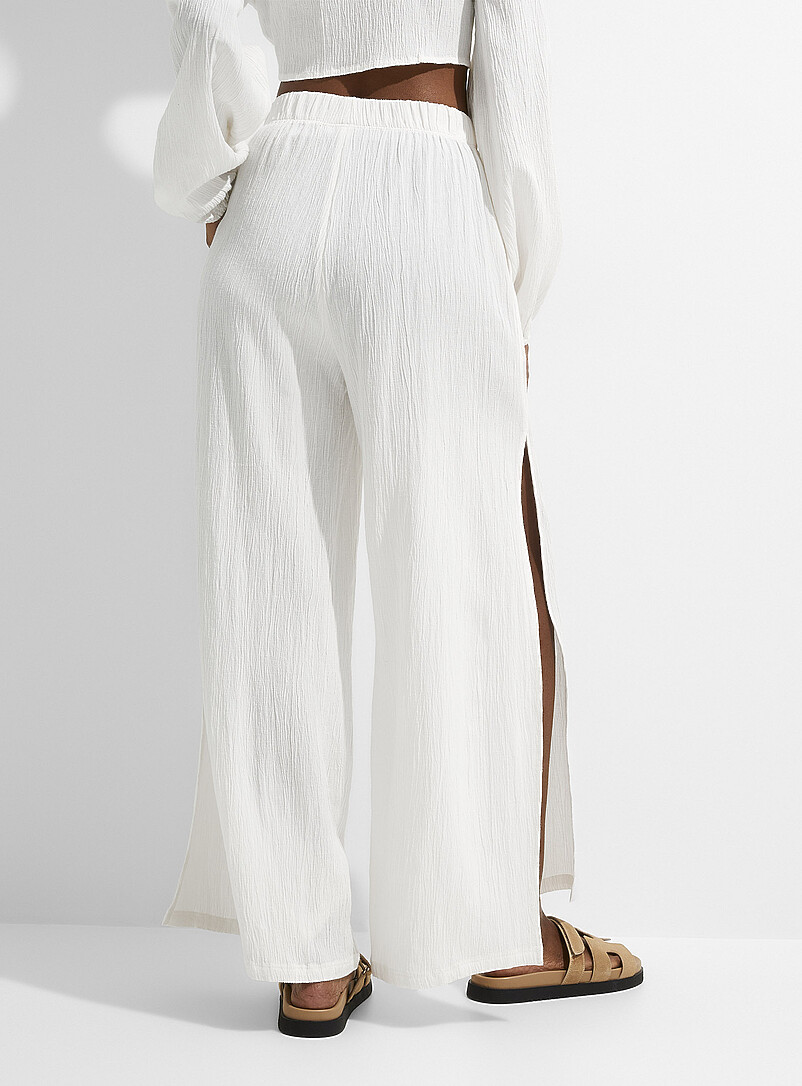 Side-slit wide-leg pant product image 3