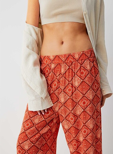 Crinkled texture cropped wide-leg pant product image 3