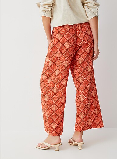 Crinkled texture cropped wide-leg pant product image 4